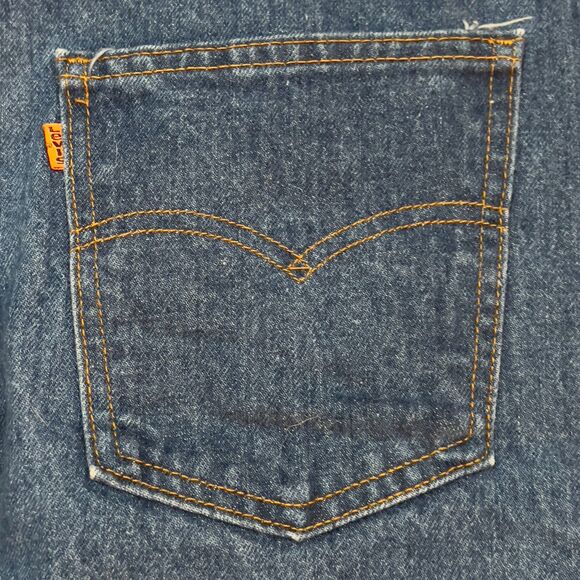 Vintage 70s/80s Levi's Orange Tab Blue Flare Jeans - Men's Size 40 x 34 - Picture 8 of 12
